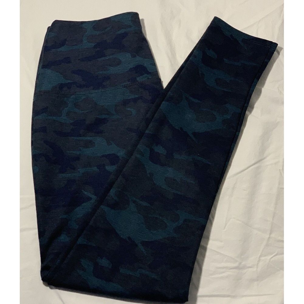 Rachel Zoe Tummy Control Legging SMALL Grey Black Blue Camouflage High‎ Waist